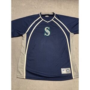 Seattle Mariners MLB Majestic Athletic Mesh Baseball Jersey Shirt Sz M